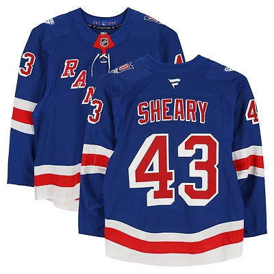Conor Sheary New York Rangers Game-Used #43 Blue Set 2 Jersey from the 2025-26 NHL Season