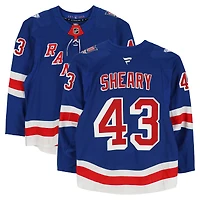 Conor Sheary New York Rangers Game-Used #43 Blue Set 2 Jersey from the 2025-26 NHL Season
