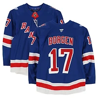 Will Borgen New York Rangers Game-Used #17 Blue Set 2 Jersey from the 2025-26 NHL Season