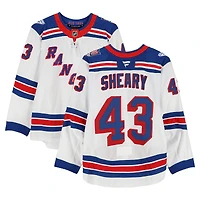 Conor Sheary New York Rangers Game-Used #43 White Set 2 Jersey from the 2025-26 NHL Season