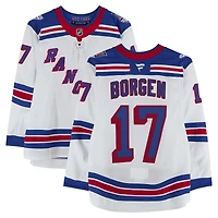 Will Borgen New York Rangers Game-Used #17 White Set 2 Jersey from the 2025-26 NHL Season
