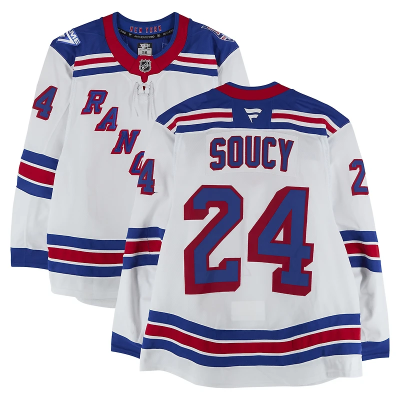 Carson Soucy New York Rangers Game-Used #24 White Set 2 Jersey from the 2025-26 NHL Season