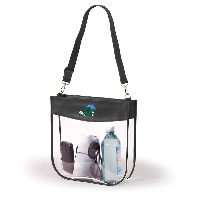 Tulane Green Wave Clear Purse with Zipper
