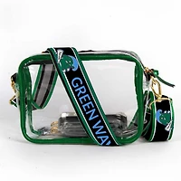 Tulane Green Wave Clear Purse with Logo Strap