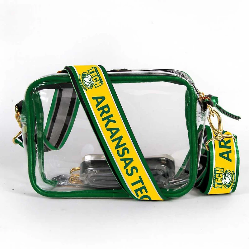 Arkansas Tech Clear Purse with Logo Strap