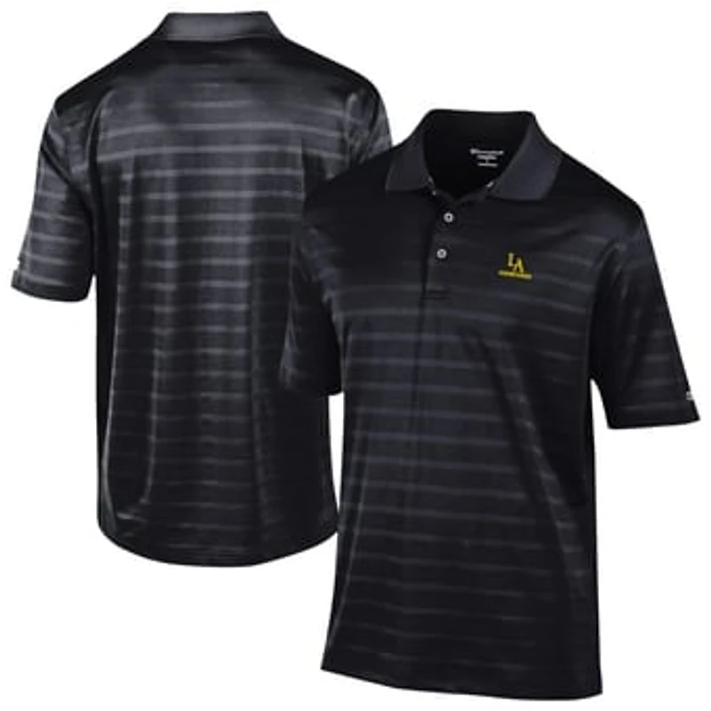 Men's Champion Black Cal State L.A. Golden Eagles Textured Solid Polo