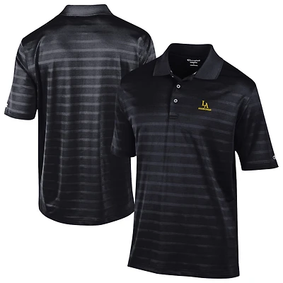 Men's Champion Black Cal State L.A. Golden Eagles Textured Solid Polo