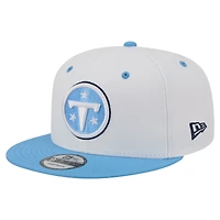 Men's New Era  White/Light Blue Tennessee Titans  9FIFTY Snapback Hat