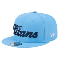 Men's New Era  Light Blue Tennessee Titans Script 9FIFTY Snapback Hat