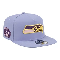 Men's New Era  Lavender Seattle Seahawks Bloom A-Frame 9FIFTY Snapback Hat