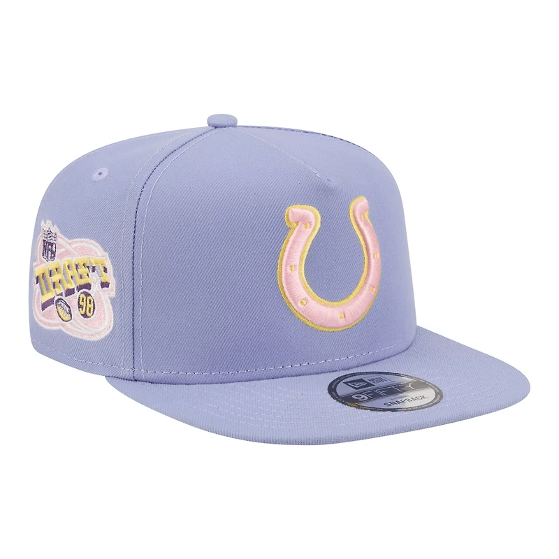 Men's New Era  Lavender Indianapolis Colts Bloom A-Frame 9FIFTY Snapback Hat