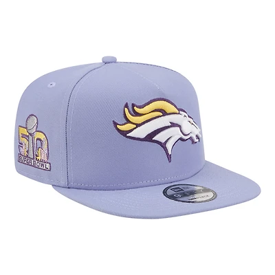 Men's New Era Lavender Denver Broncos Bloom A-Frame 9FIFTY Snapback Hat
