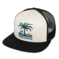 Men's RVCA  Cream/Black RVCA Resort Inc. Adjustable Trucker Hat