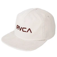 Men's  Cream RVCA Corduroy Snapback Hat