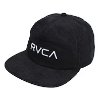 Men's  Black RVCA Cord Snapback Hat