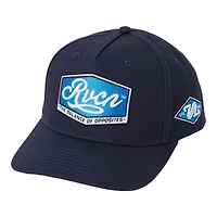 Men's RVCA Navy Majors Snapback Hat