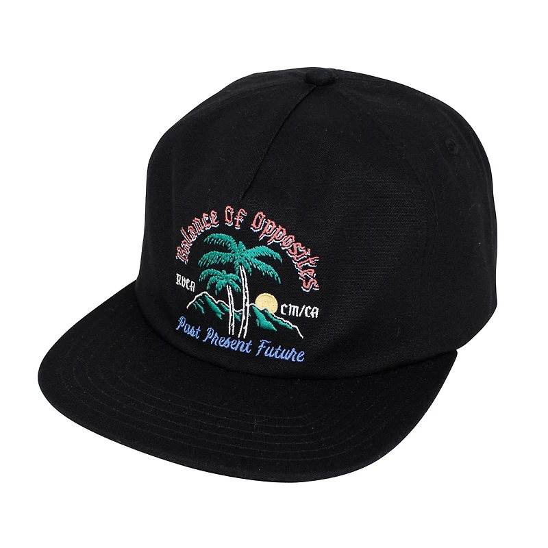 Men's RVCA Black Frond Mural Snapback