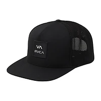 Men's RVCA Black All The Way Tech Adjustable Trucker Hat