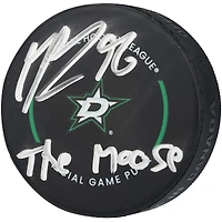 Mikko Rantanen Dallas Stars Autographed Official Game Puck with "The Moose" Inscription