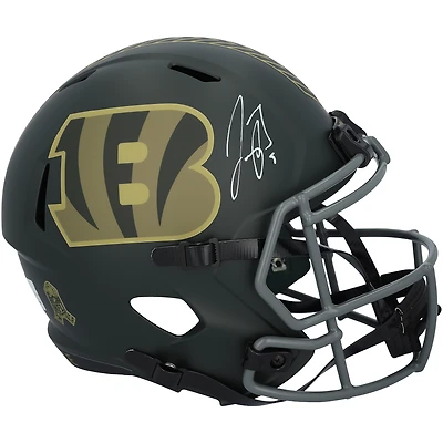 Joe Burrow Cincinnati Bengals Autographed Riddell 2025 Salute To Service Speed Replica Helmet
