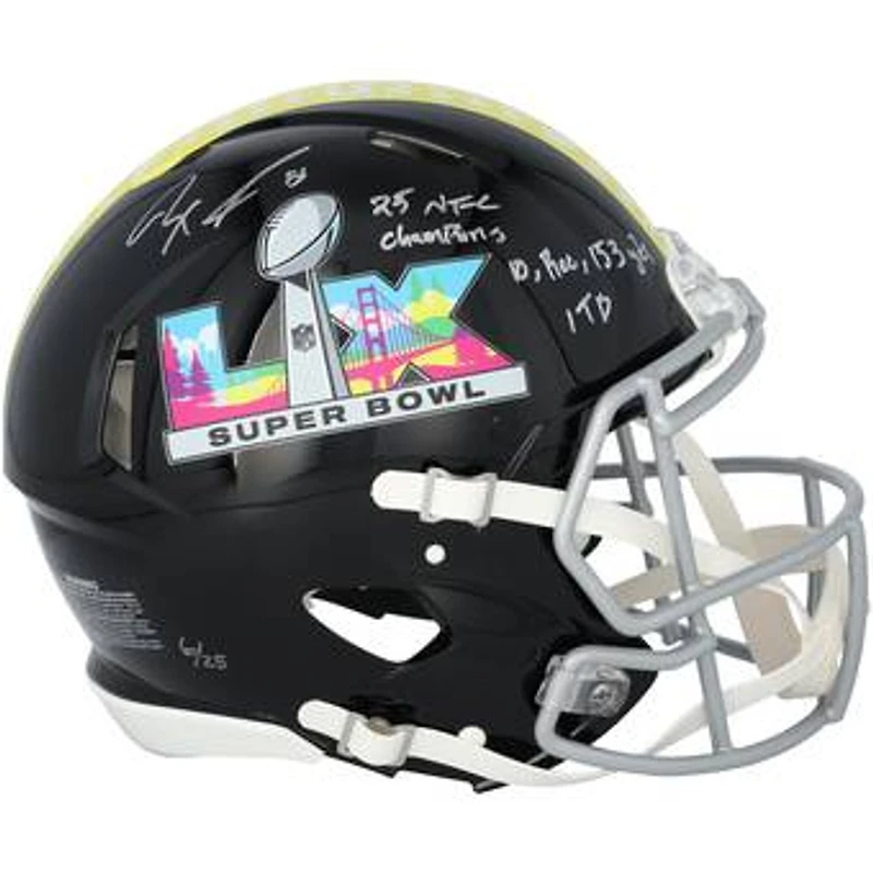 Jaxon Smith-Njigba Seattle Seahawks Autographed Riddell Super Bowl LX Event Speed Authentic Helmet with Multiple Inscriptions - Limited Edition of 25