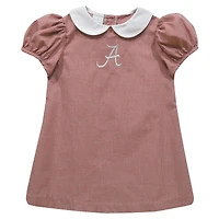 Girls Infant Vive La Fete Crimson Alabama Crimson Tide Gingham Puffy A-Line Dress