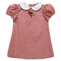 Girls Infant Vive La Fete Red Illinois State Redbirds Gingham Puffy A-Line Dress