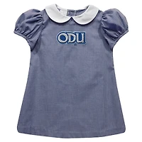 Girls Infant Vive La Fete Blue Old Dominion Monarchs Gingham Puffy A-Line Dress