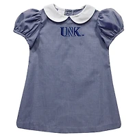 Girls Infant Vive La Fete Navy Nebraska-Kearney Lopers Gingham Puffy A-Line Dress
