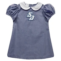 Girls Infant Vive La Fete Navy San Diego Toreros Gingham Puffy A-Line Dress