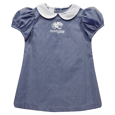 Girls Infant Vive La Fete Blue South Alabama Jaguars Gingham Puffy A-Line Dress