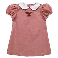 Girls Infant Vive La Fete Red Youngstown State Penguins Gingham Puffy A-Line Dress