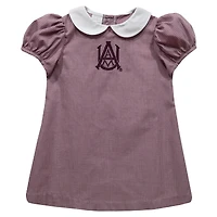 Girls Toddler Vive La Fete Maroon Alabama A&M Bulldogs Gingham Puffy A-Line Dress