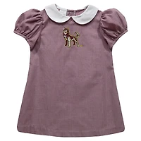 Girls Toddler Vive La Fete Maroon Bloomsburg Huskies Gingham Puffy A-Line Dress