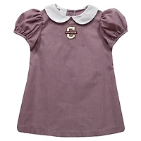 Girls Toddler Vive La Fete Maroon Charleston Cougars Gingham Puffy A-Line Dress