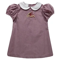 Girls Toddler Vive La Fete Maroon Elon Phoenix Gingham Puffy A-Line Dress