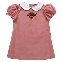 Girls Toddler Vive La Fete Red Flagler Saints Gingham Puffy A-Line Dress