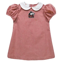 Girls Toddler Vive La Fete Cardinal Northern Illinois Huskies Gingham Puffy A-Line Dress