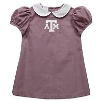Girls Toddler Vive La Fete Maroon Texas A&M Aggies Gingham Puffy A-Line Dress