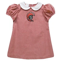 Girls Toddler Vive La Fete Red Tampa Spartans Gingham Puffy A-Line Dress