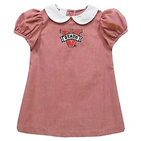 Girls Toddler Vive La Fete Red Valdosta State Blazers Gingham Puffy A-Line Dress