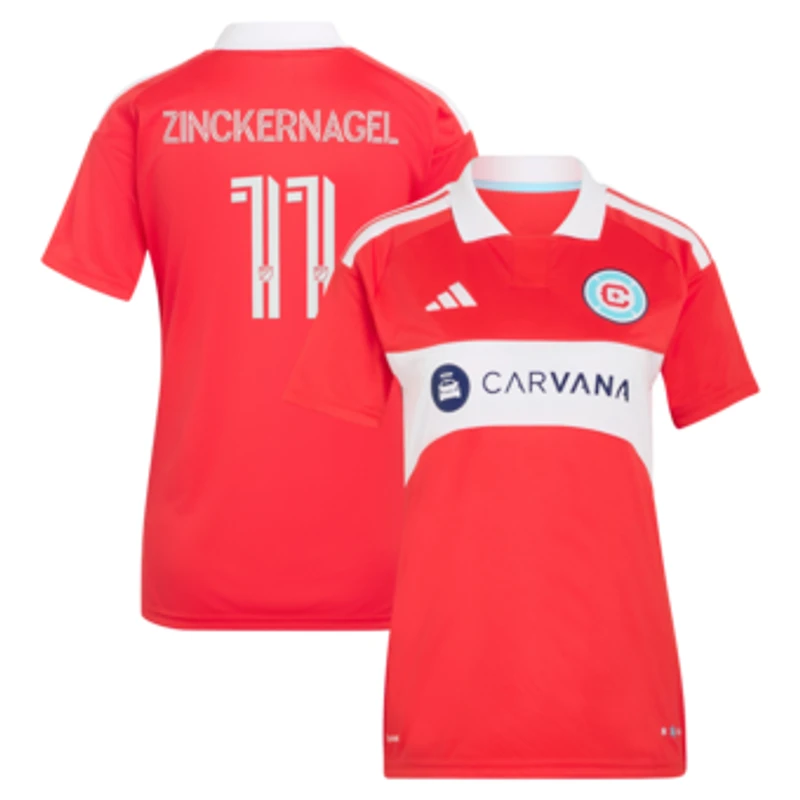 Women's adidas Philip Zinckernagel Red Chicago Fire 2026 Forever Red Replica Jersey