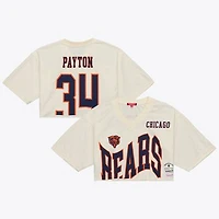 Women's Mitchell & Ness Walter Payton Cream Chicago Bears Retired Player Cropped Fashion Jersey