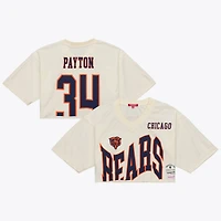 Women's Mitchell & Ness Walter Payton Cream Chicago Bears Retired Player Cropped Fashion Jersey