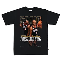 Unisex SLAM VJ Edgecombe & Tyrese Maxey Black Philadelphia 76ers Cover T-Shirt