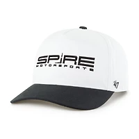 Men's '47  White/Black Spire Motorsports NASCAR Two-Tone Team Adjustable Hitch Hat