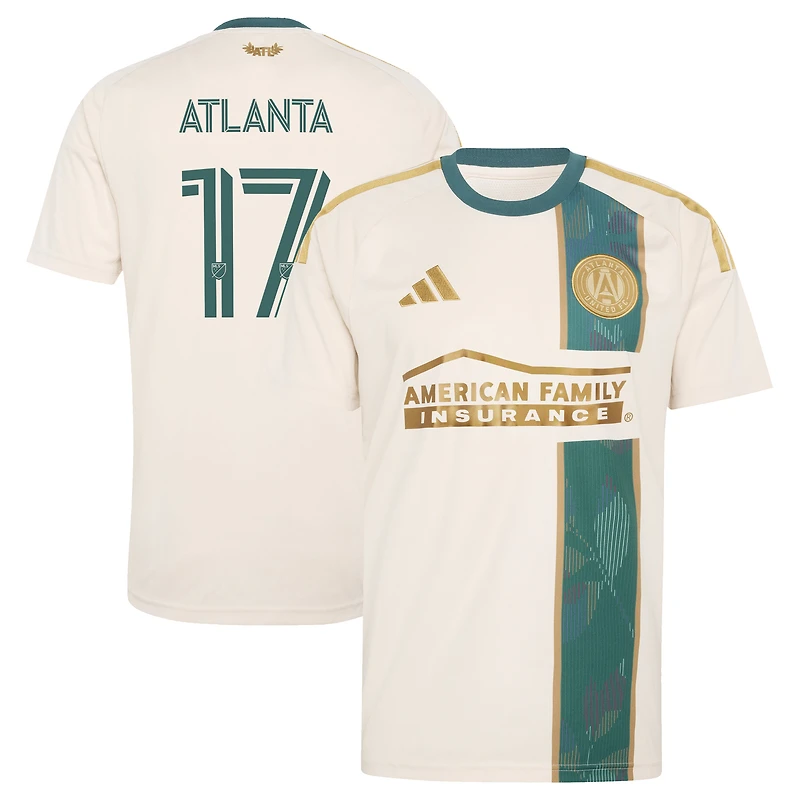 Men's adidas #17 Tan Atlanta United FC 2026 Spirit of '96 Replica Jersey
