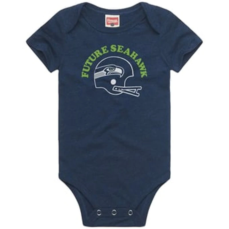 Infant Homage  College Navy Seattle Seahawks Future Fan Tri-Blend Bodysuit