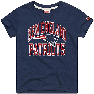 Toddler Homage  Navy New England Patriots Arch Tri-Blend T-Shirt