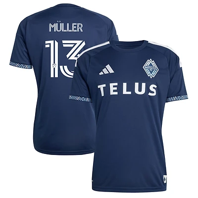 Men's adidas Thomas Müller Blue Vancouver Whitecaps FC 2026 The Coastal Jersey Replica Jersey
